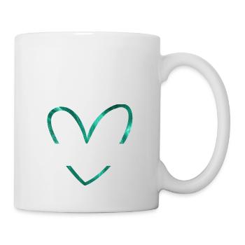 Bridesmaid with glittery green heart - Mug - white - Right