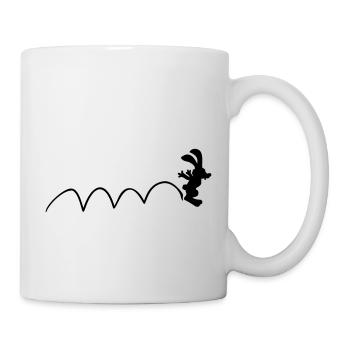Bunny Jumping Hopping Bunny Funny Hopping Jumps Cool - Mug - white - Right