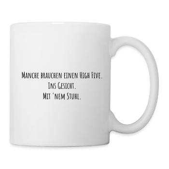 Certains ont besoin d’un high five. Coupe - Mug blanc - blanc - Droite