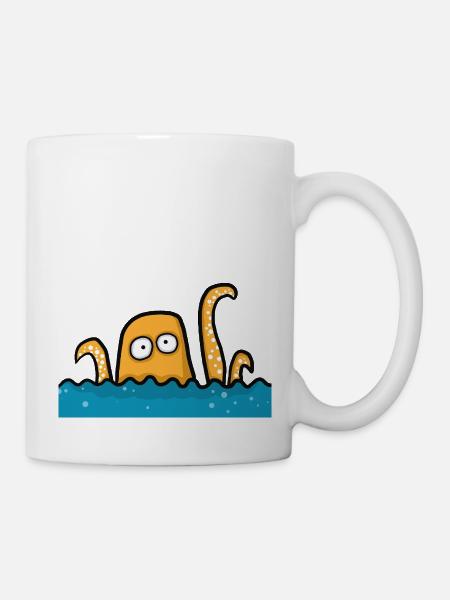 Riesenkrake - Tasse - Weiß