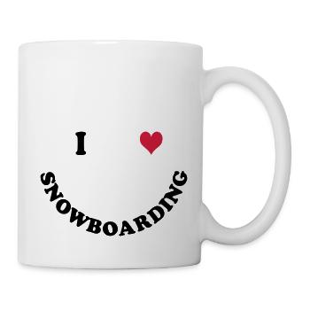 I love Snowboarding - Mug - white - Right