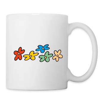 Printemps de la vrille de fleur - Mug blanc - blanc - Droite