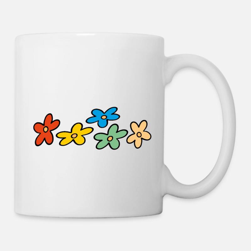 Blumenranke Frühling - Tasse - Weiß