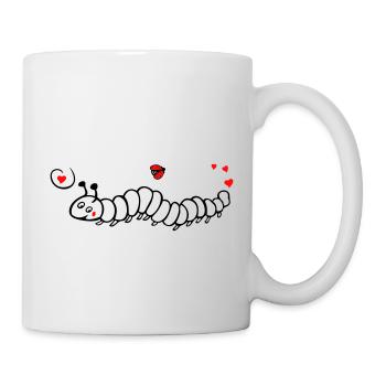 Chenille avec ressort coccinelle - Mug blanc - blanc - Droite