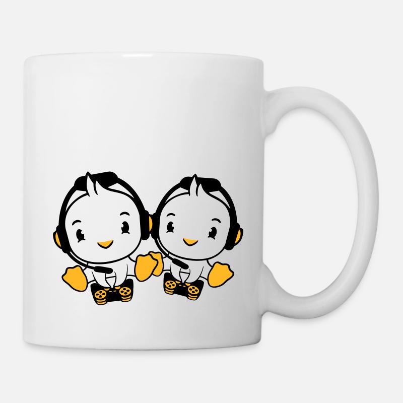 2 Ducks Gamer Gaming Controller Casque Console - Mug blanc - blanc