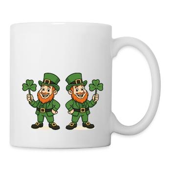 leprechaun kleeblatt 2 - Tasse - Weiß - Rechts