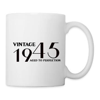 Vintage 1945 aged to perfection - Mug blanc - blanc - Droite