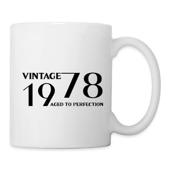 Jahrgang 1978 bis zur Perfektion gealtert - Tasse - Weiß - Rechts