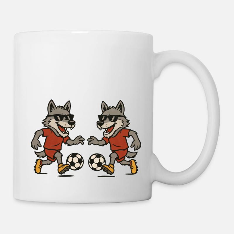 wolf soccer 2 - Tasse - Weiß