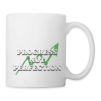 Le progrès et non la perfection Développement personnel - Mug blanc - blanc - Droite