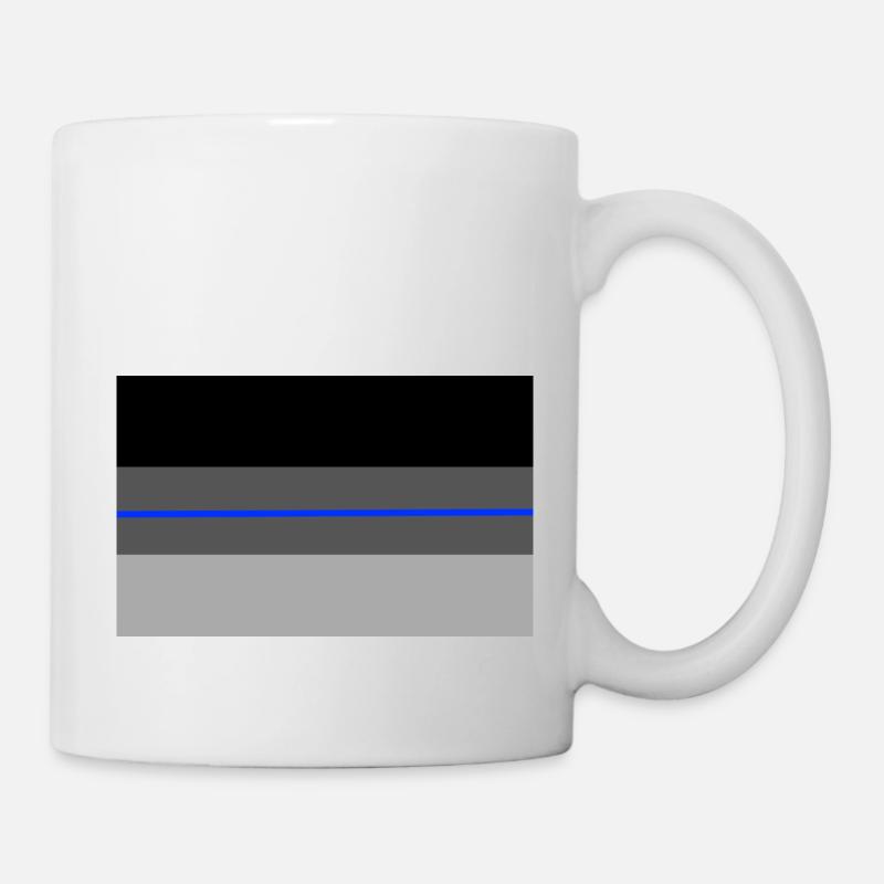 Shadow Deutschlandflagge blueline - Tasse - Weiß