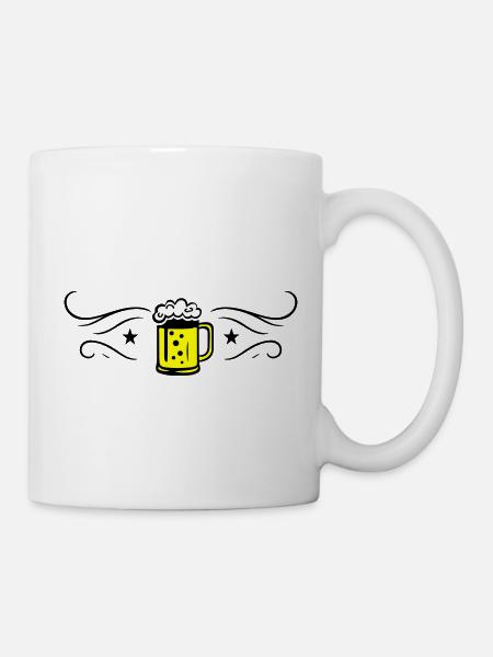 Bier Bierkrug Symbol - Tasse - Weiß
