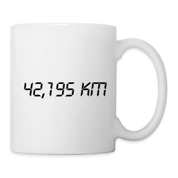 Marathon 42,195 km - Running - Jogging - Race - Mug - white - Right