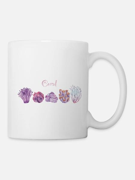 Lebendige Korallenriff-Kunst - Tasse - Weiß