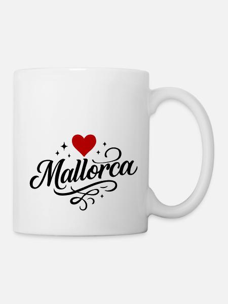 Mallorca Herz - Tasse - Weiß