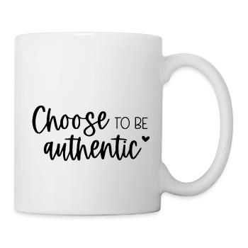 Choose To Be Authentic Inspirational Message - Mug - white - Right