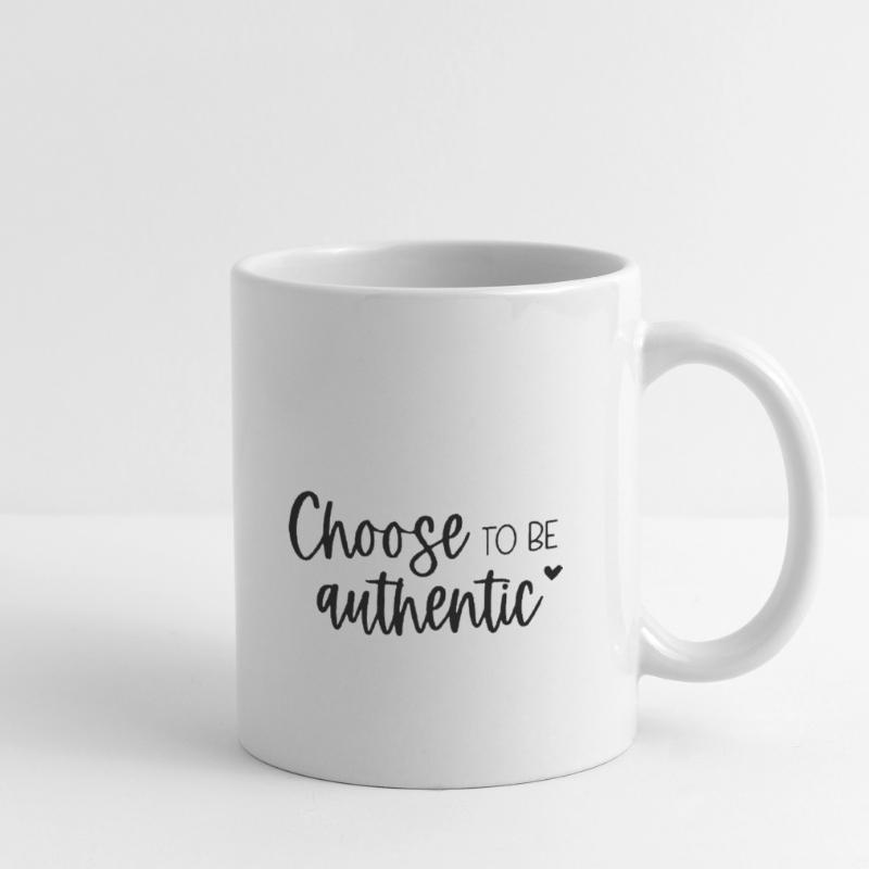Choose To Be Authentic Inspirational Message Mug