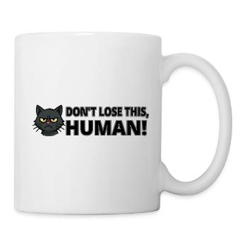 Vergiss mich nicht Katze bösen Blick Geschenkidee - Tasse - Weiß - Rechts