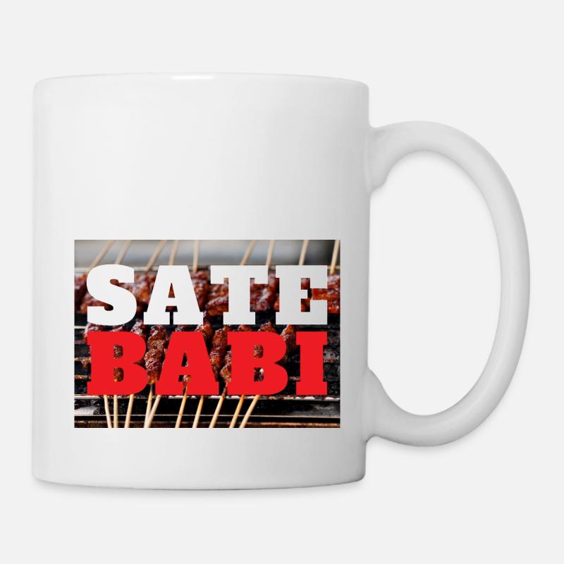 INDONET Sate Babi Druck - Tasse - Weiß