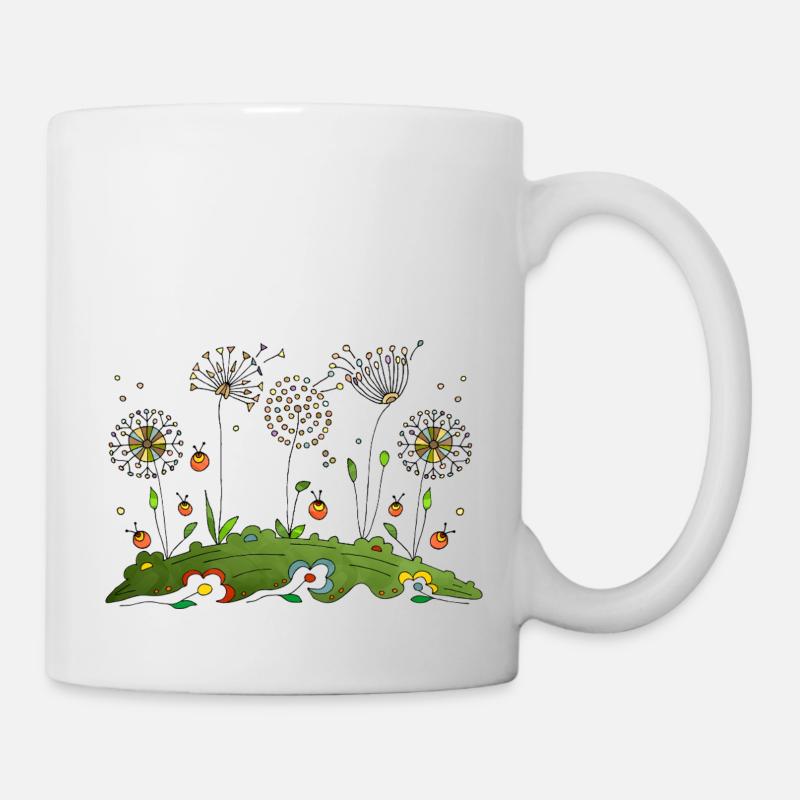 Blumen - Tasse - Weiß