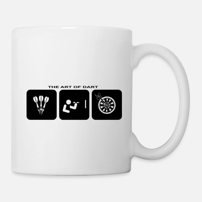 Dart Darten Sport Unterhaltung Freizeit Hobby - Tasse - Weiß