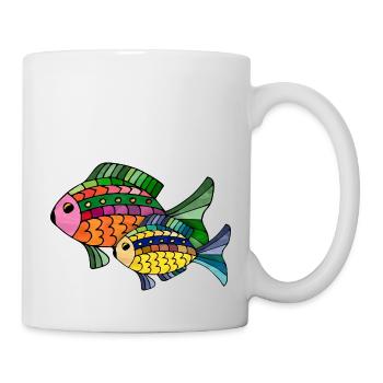 Poissons - Mug blanc - blanc - Droite