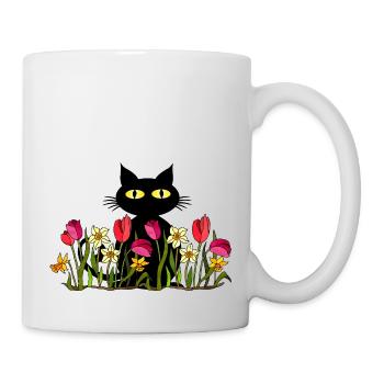 Katze - Tasse - Weiß - Rechts