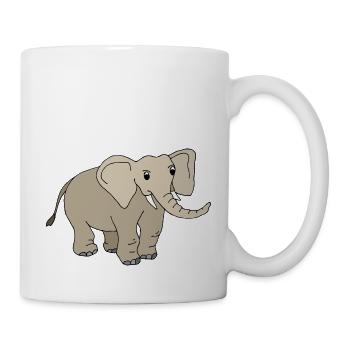 Éléphant - Mug blanc - blanc - Droite