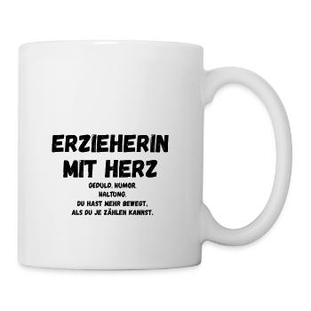 Erzieher:in Geschenk Abschied & Dankeschön - Tasse - Weiß - Rechts