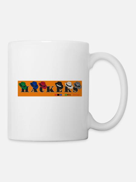 Hackers Logo Retro Design - Mug - white