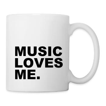 Music Loves Me - Musik liebt mich - Tasse - Weiß - Rechts