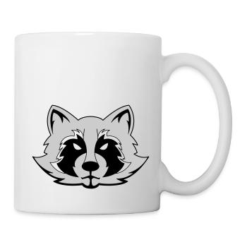 Waschbär - Tasse - Weiß - Rechts