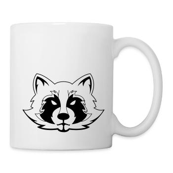 Waschbär - Tasse - Weiß - Rechts