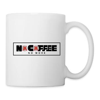 No Coffee No Work – Original Kaffee T-Shirt & Grafik - Tasse - Weiß - Rechts