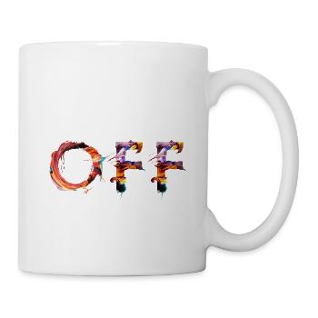 OFF – Künstlerisches Statement für Ruhe & Fokus - Tasse - Weiß - Rechts
