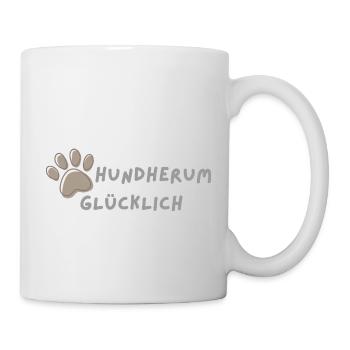 Hundherum glücklich - Tasse - Weiß - Rechts