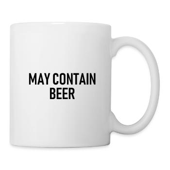 Peut contenir de la bière - de l’alcool - de la bière - Mug blanc - blanc - Droite