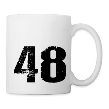 48 Zahl Trikot - Tasse - Weiß - Rechts