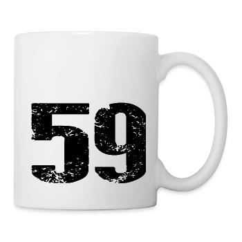 59 Zahl Trikot - Tasse - Weiß - Rechts