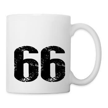 66 Zahl Trikot - Tasse - Weiß - Rechts