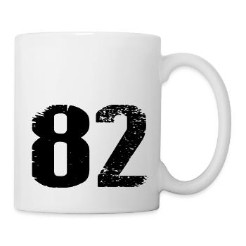82 Zahl Trikot - Tasse - Weiß - Rechts