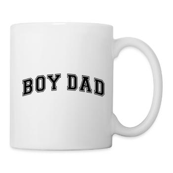 Boy Dad Vater eines Sohnes Papa Vatertag - Tasse - Weiß - Rechts