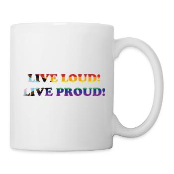 Queer - Live Loud - Live Proud - Mug - white - Right