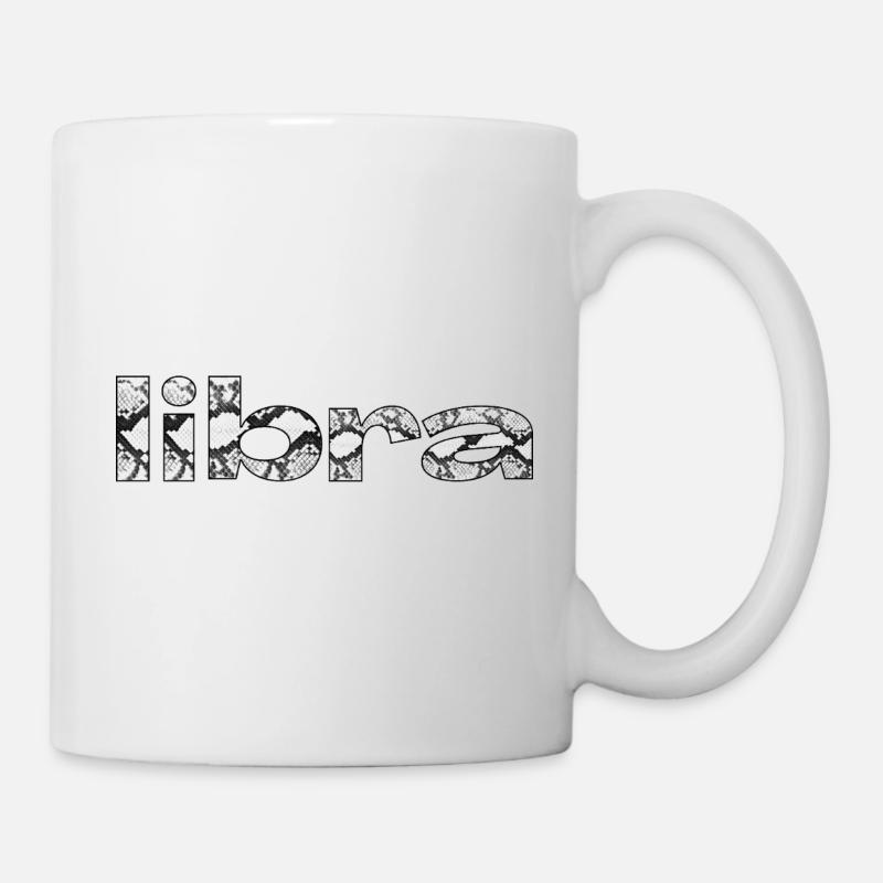 libra – Snake Skin Zodiac Statement - Tasse - Weiß