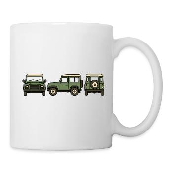 Voiture tout-terrain - Mug blanc - blanc - Droite