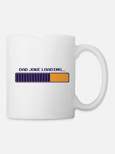 Dad Joke Loading – Pixelbar - Tasse - Weiß