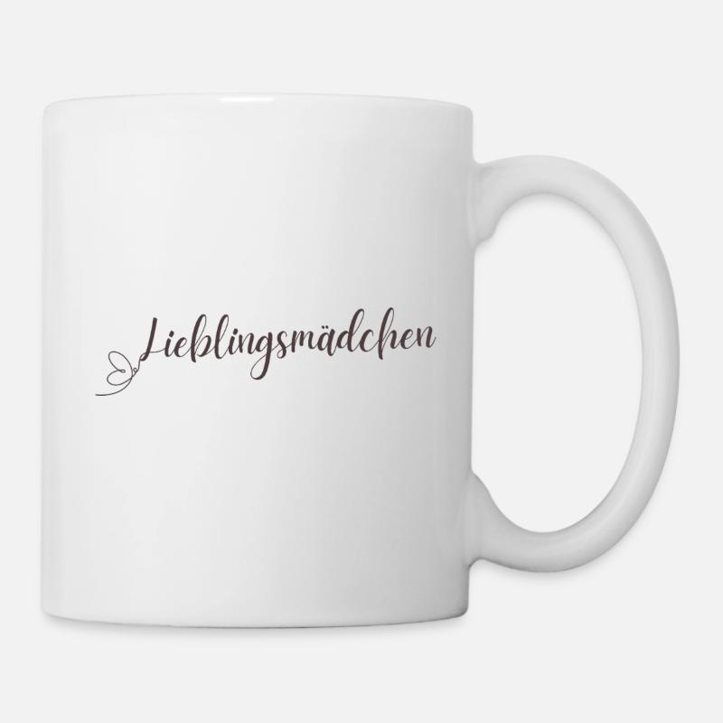Lieblingsmädchen Schriftzug  - Tasse - Weiß