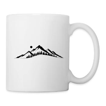 Horizont der Berge - Tasse - Weiß - Rechts