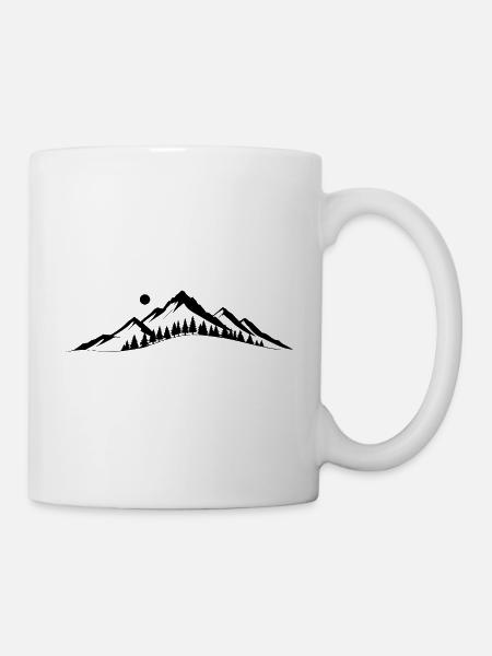 Horizont der Berge - Tasse - Weiß