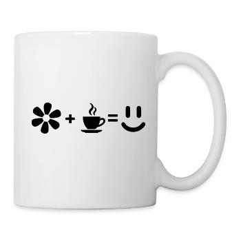 Modern Geometric L-Shape Abstract Black Graphic - Mug - white - Right
